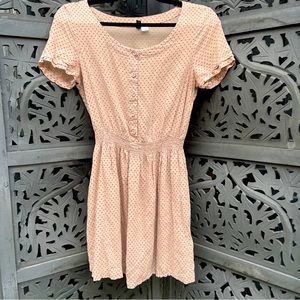 H&M peachy polka dot yea dress | size 8